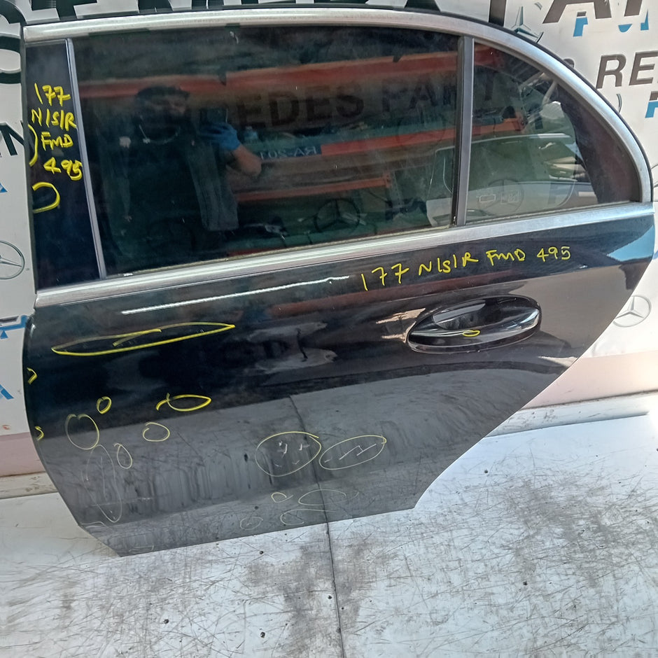 MEECEDES A-CLASS W177 PASSENGER REAR DOOR NSR 2019 BLACK FMD495