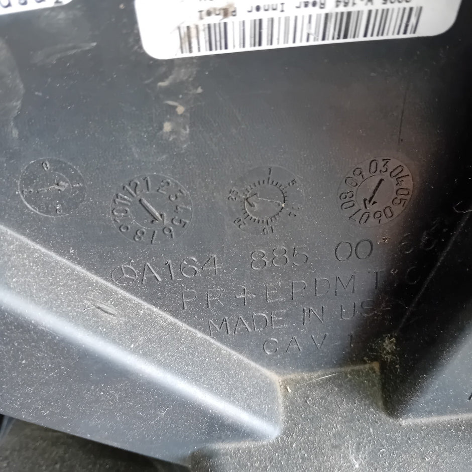 MERCEDES BENZ M-CLASS W164 REAR BUMPER A1648850066 2011 BLACK FMX170