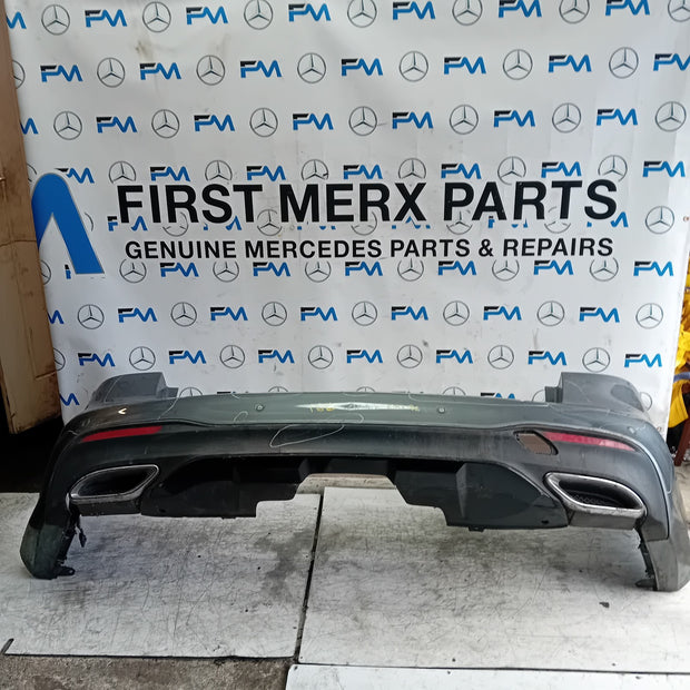 MERCEDES BENZ  GLE W166 AMG LINE REAR BUMPER GREY 2016 A1668853024 COMPLET FMX81