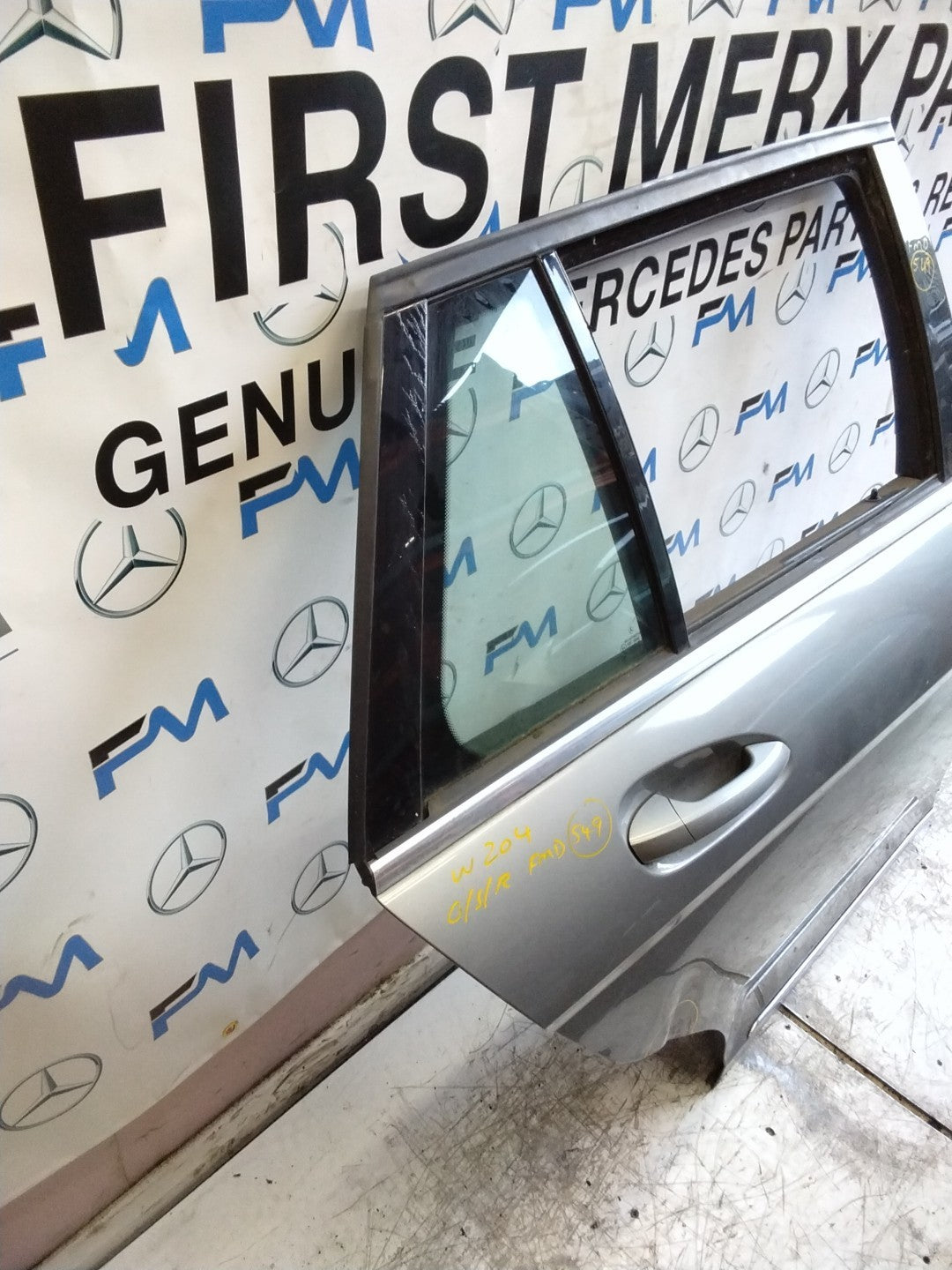 MERCEDES C-CLASS S204 EST DRIVER REAR DOOR OSR GREY 2008-14 FMD549