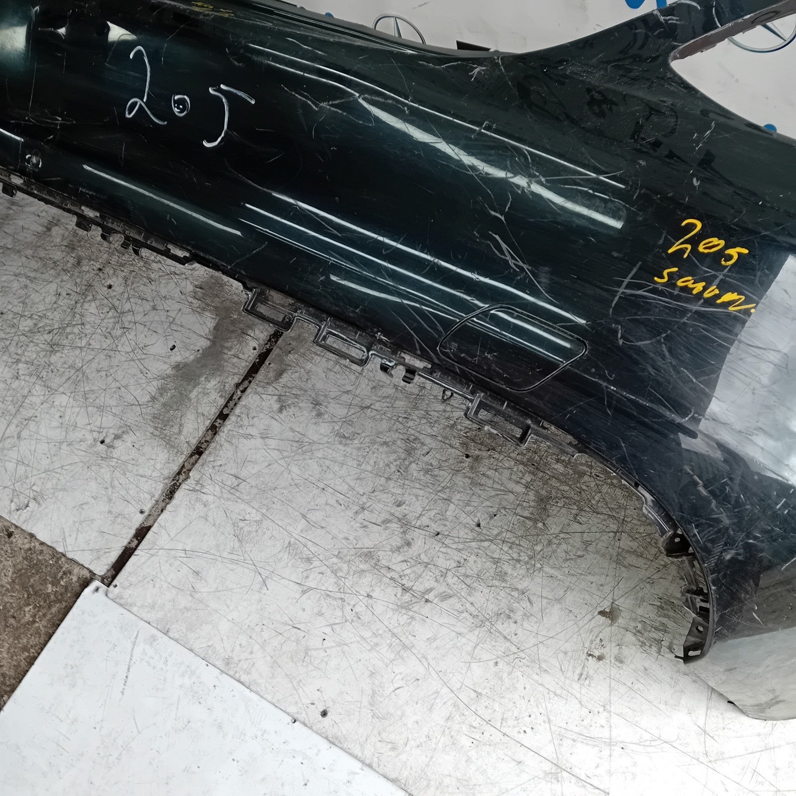 MERCEDES C-CLASS W205 SLN REAR BUMPER 2014 BLACK  A2058850138 COMPLETE FMX43