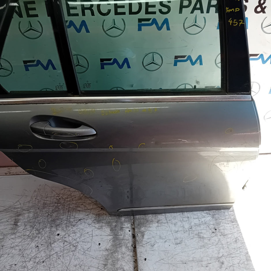 MERCEDES C-CLASS S204 EST DRIVER REAR DOOR OSR GREY 2008-14 FMD457