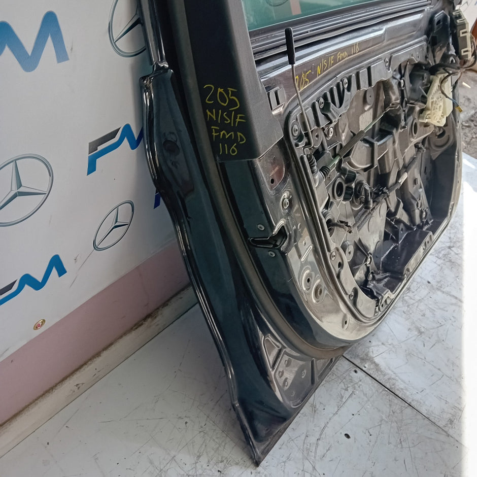 MERCEDES BENZ C-CLASS W205 PASSENGER SIDE FRONT DOOR N/S/F BLACK FMD116
