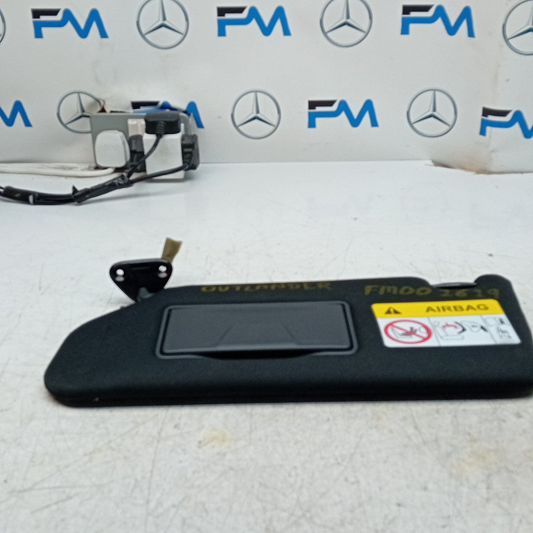 MITSUBISHI OUTLANDER MK3 SUN VISOR PASSENGER SIDE BLACK 7430B557 2014 FM001619
