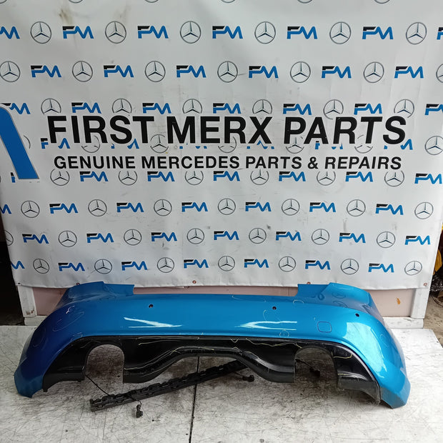 MERCEDES BENZ  A-CLASS W176 REAR BUMPER A1768850125 2012-18 BLUE FMX13