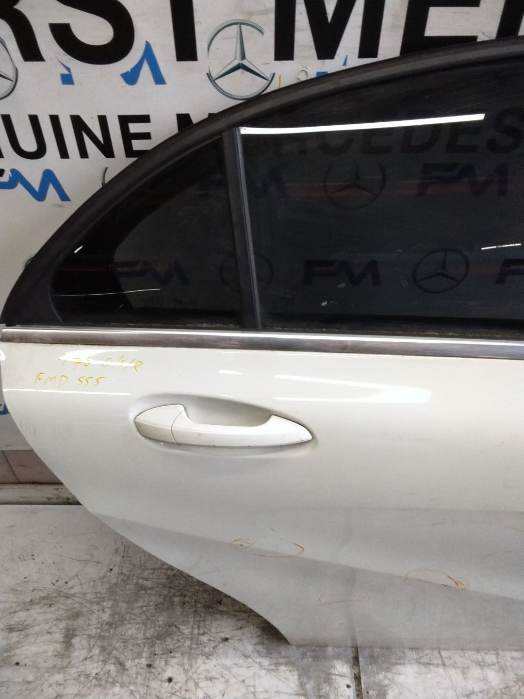 MERCEDES BENZ  A-CLASS W176  DRIVER REAR DOOR OSR WHITE 2012-2018 FMD555