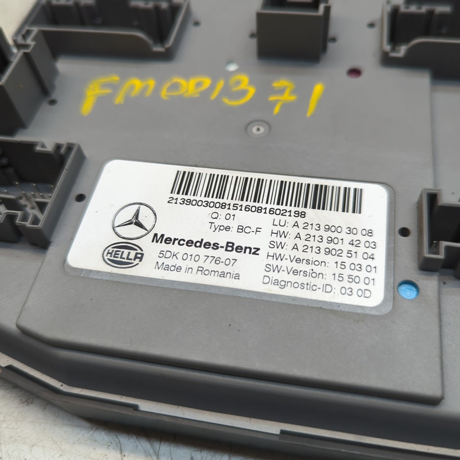 MERCEDES E-CLASS REAR SAM CONTROL MODULE W213 A2139003008 2016 FM001371