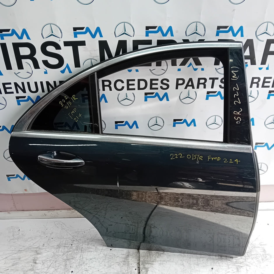 MERCEDES BENZ S-CLASS W222 SALOON DRIVER REAR DOOR OSR BLACK 2014 ON FMD214