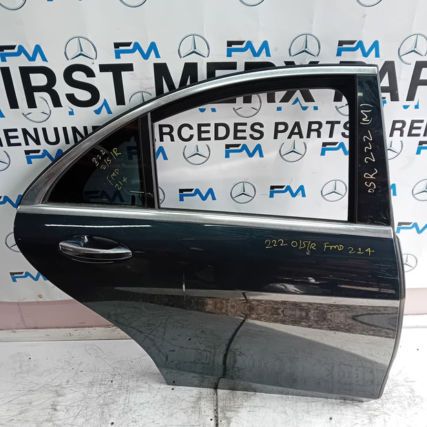 MERCEDES BENZ S-CLASS W222 SALOON DRIVER REAR DOOR OSR BLACK 2014 ON FMD214