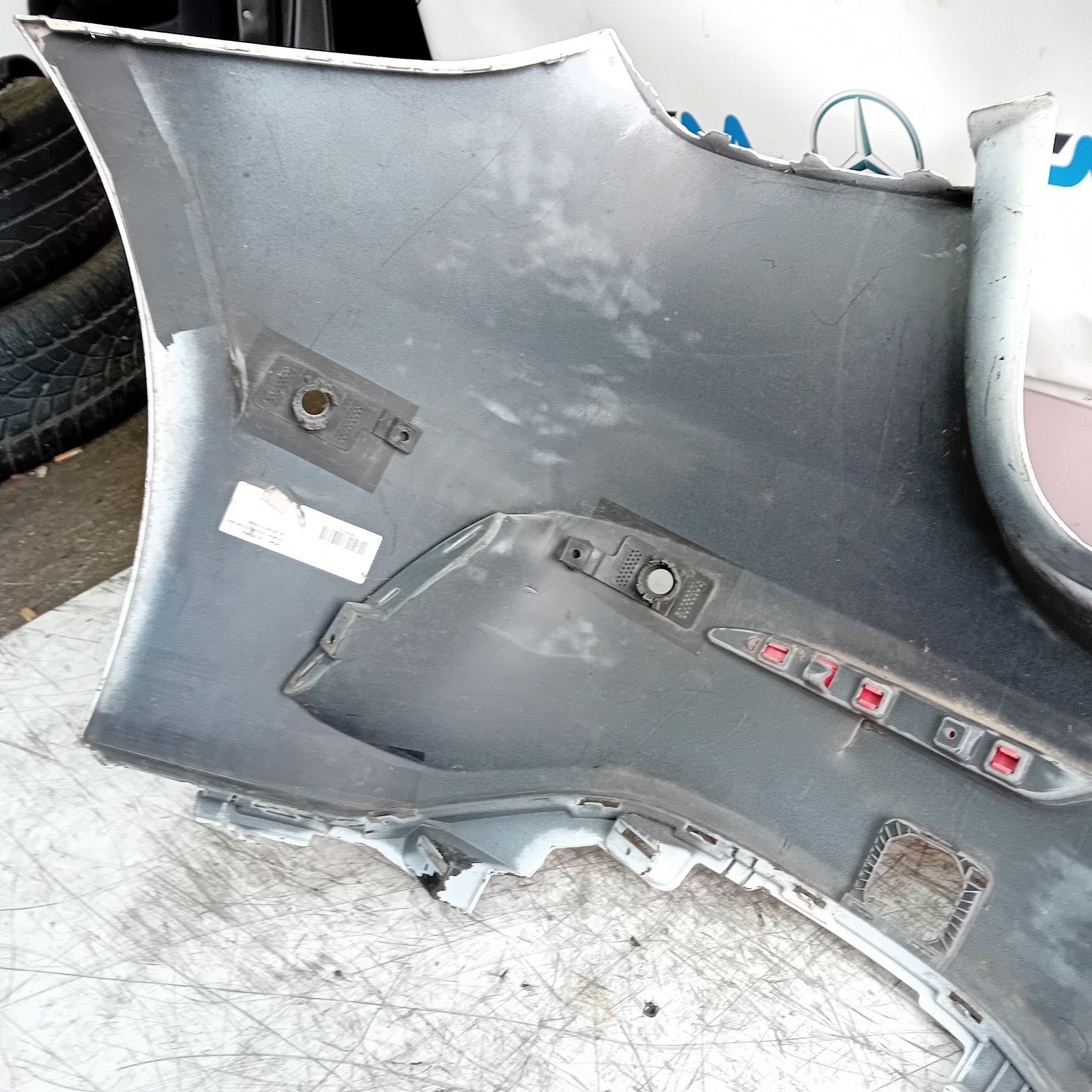 MERCEDES BENZ  A-CLASS W177 REAR BUMPER A1768850125 2018 WHITE FMX14