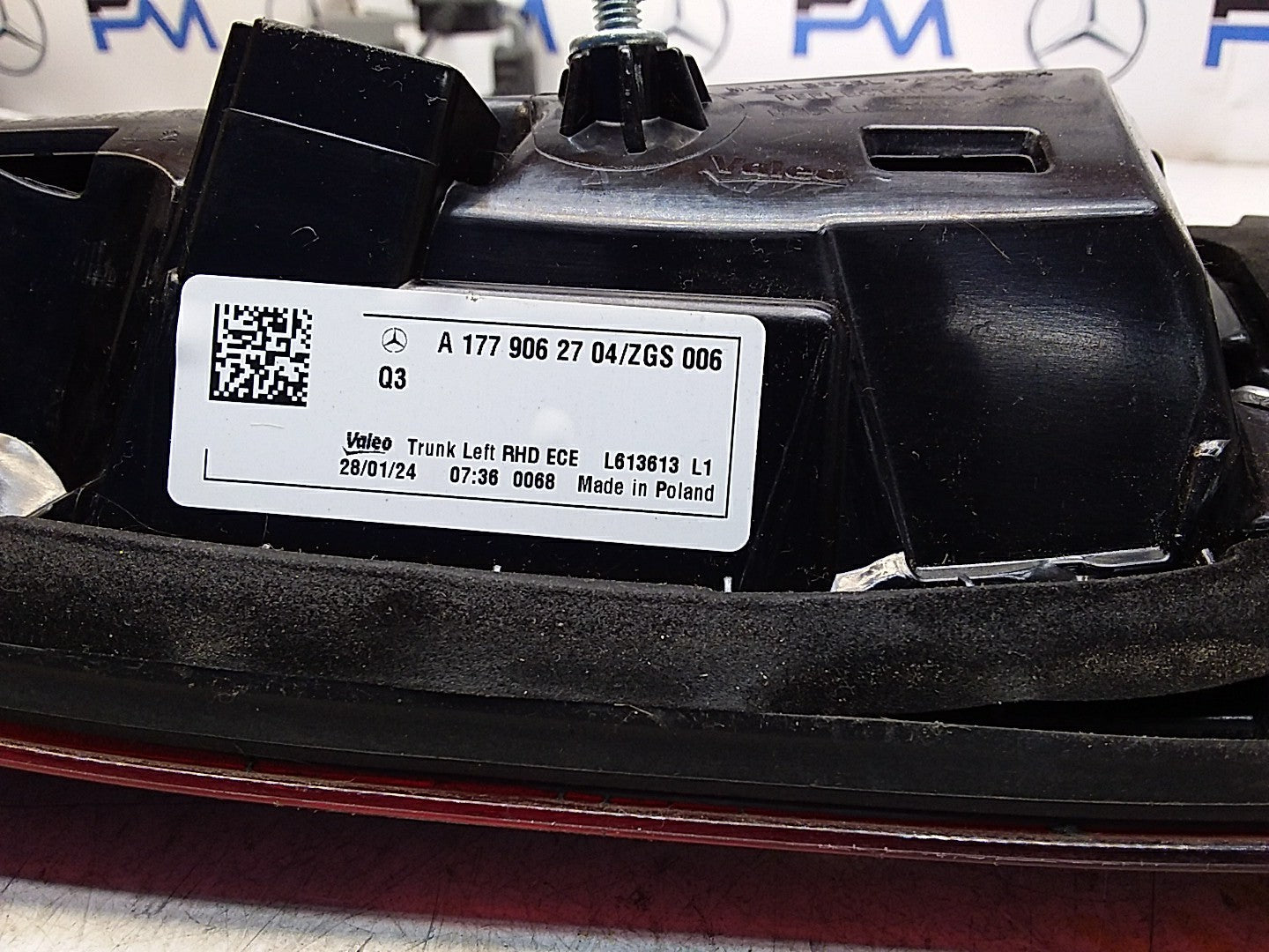 MERCEDES A-CLASS W177 PASSENGER LEFT NS REAR INNER TAIL LIGHT A1779062704 FMT258