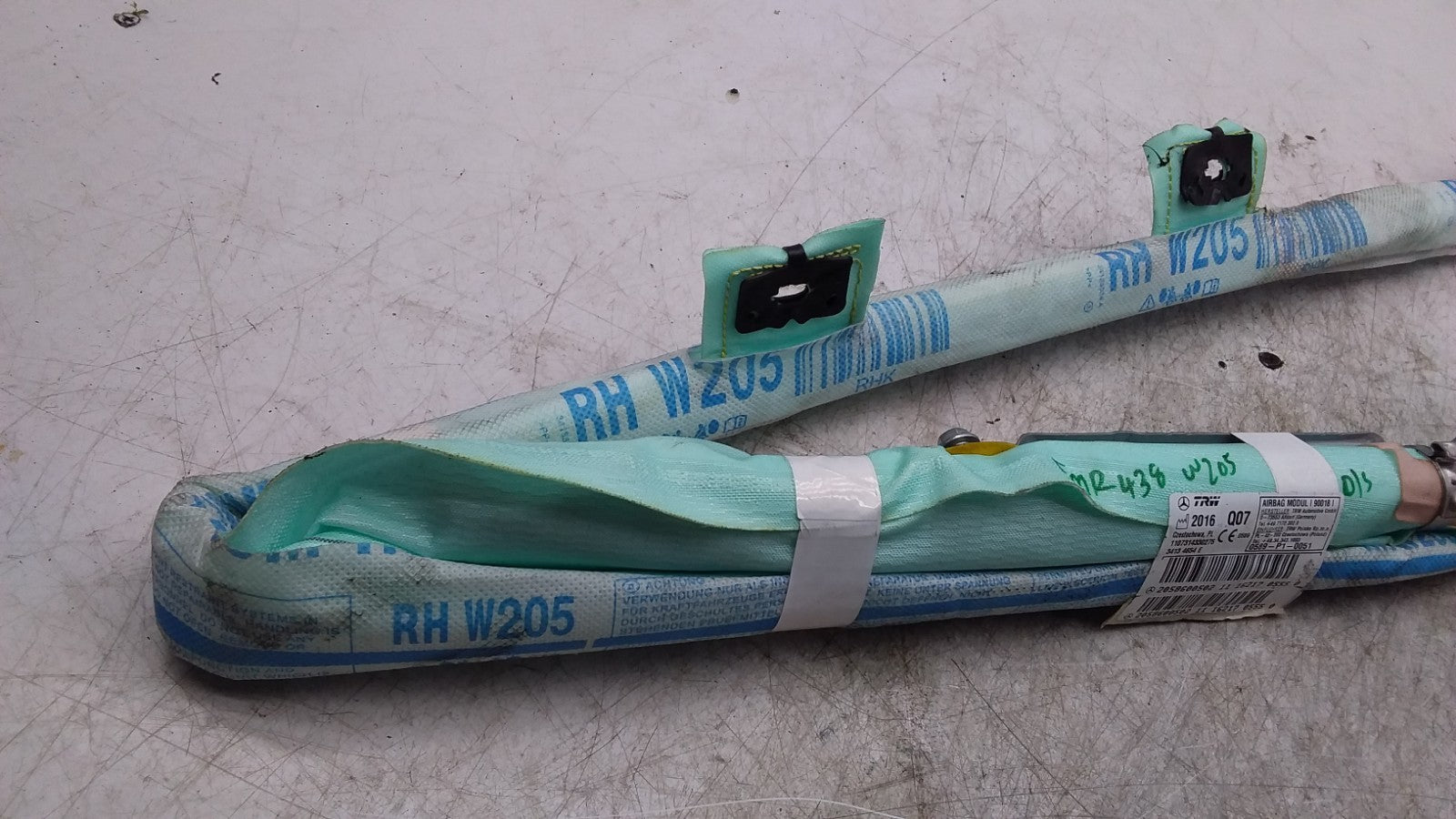 MERCEDES BENZ C-CLASS W205 CURTAIN AIRBAG RIGHT SIDE OS A2058600502 FMR438