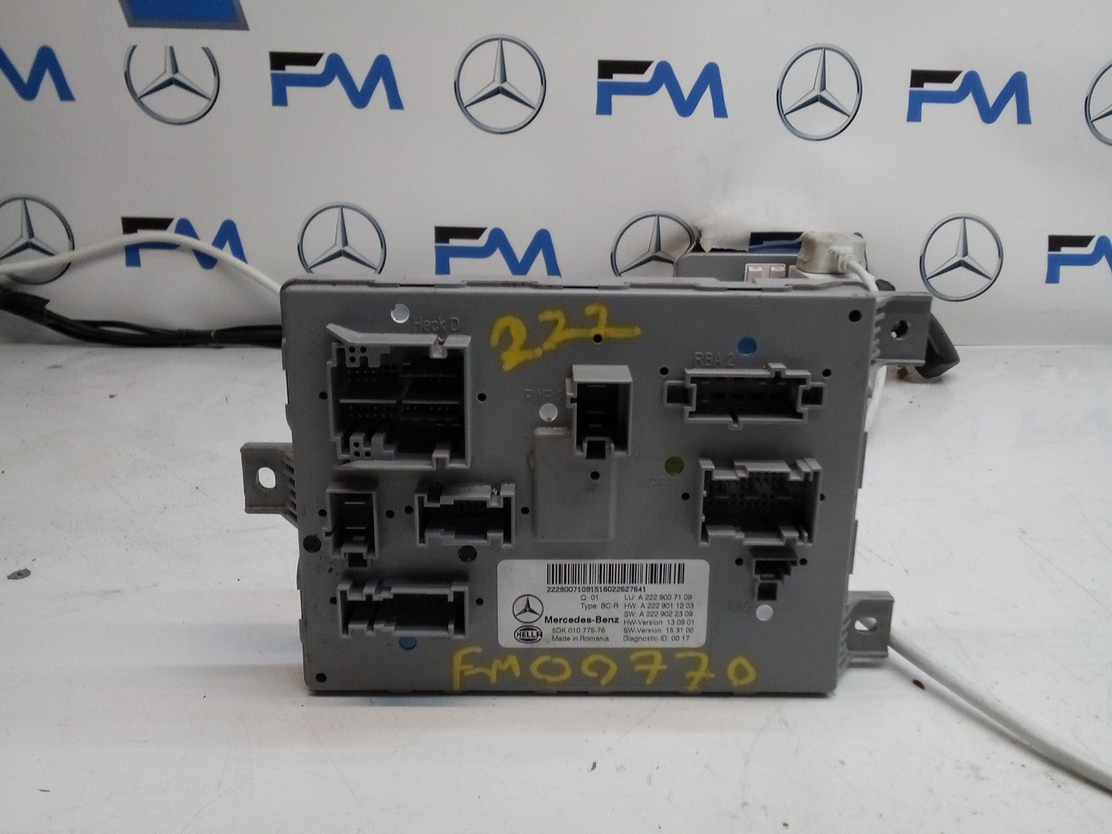 MERCEDES S-CLASS REAR SAM CONTROL MODULE W222 A2229007109 FM00770