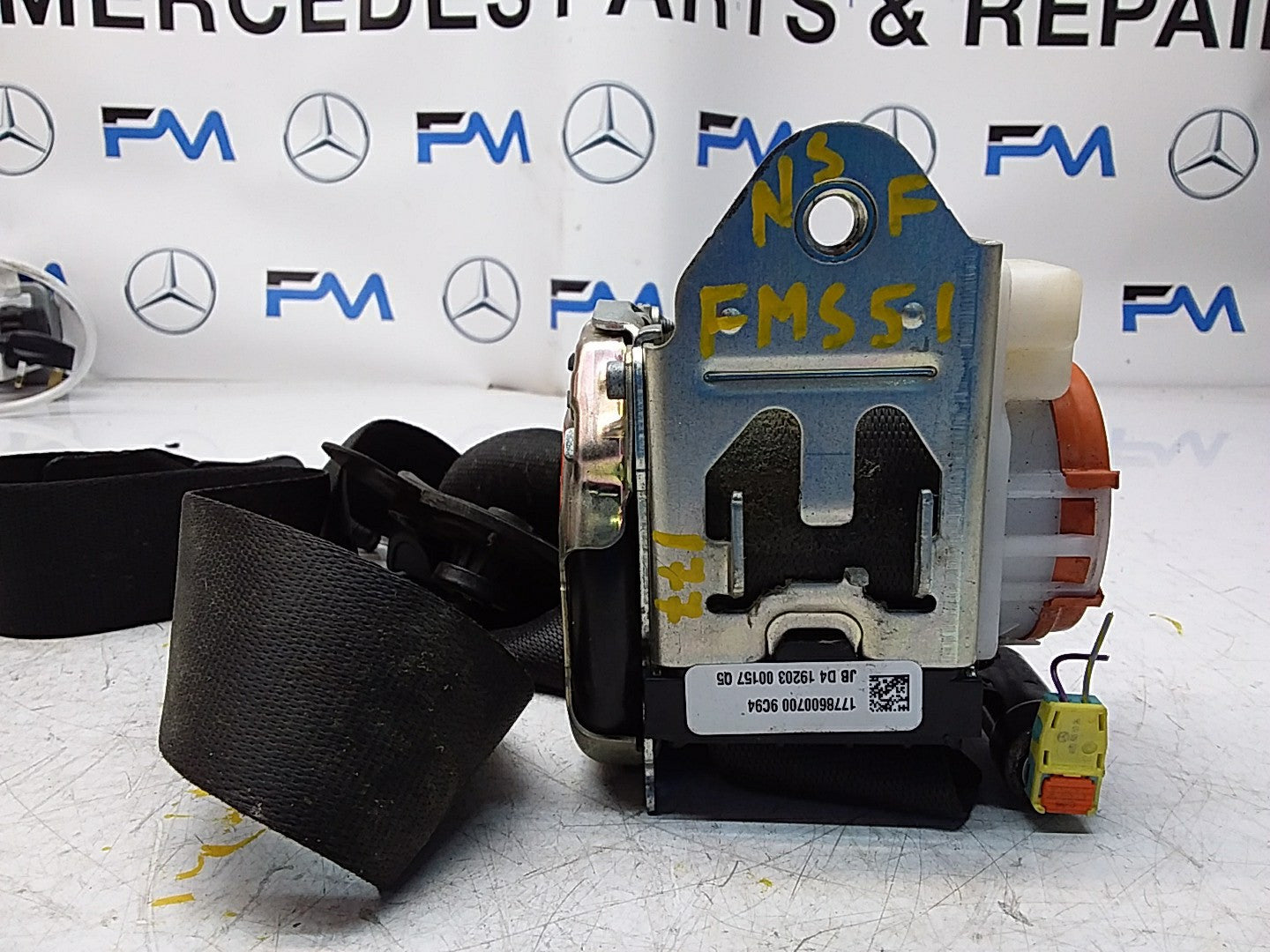 MERCEDES A CLASS  FRONT LEFT SEAT BELT WITH PRETENSIONER A1778600700 FMS51 NSF