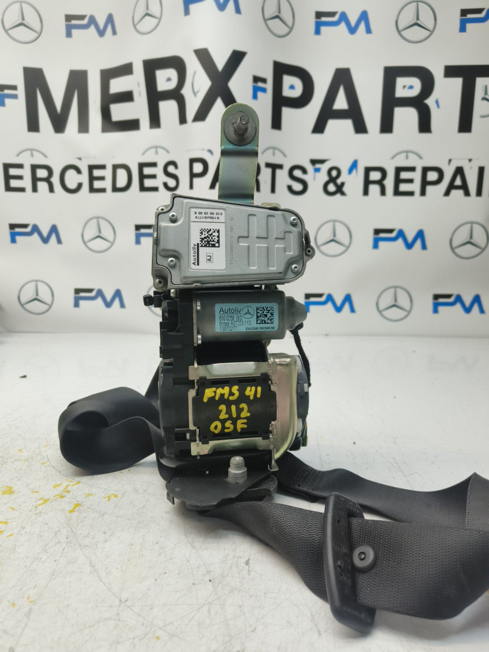 MERCEDES BENZ E-CLASS W212 DRIVER SIDE FRONT SEAT BELT A2128607685 OSF FMS41
