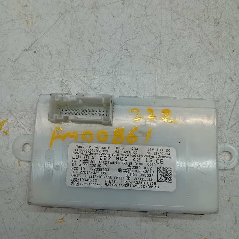 MERCEDES BENZ S-CLASS KEYLESS GO CONTROL UNIT W222 A2229004213 FM00861