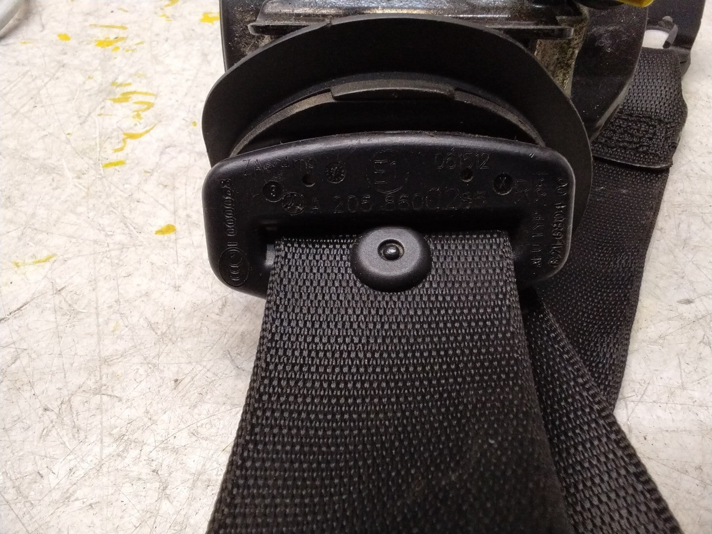 MERCEDES C-CLASS W205 SEAT BELT REAR RIGHT DRIVER SIDE A2058600285 FMS335 OSR