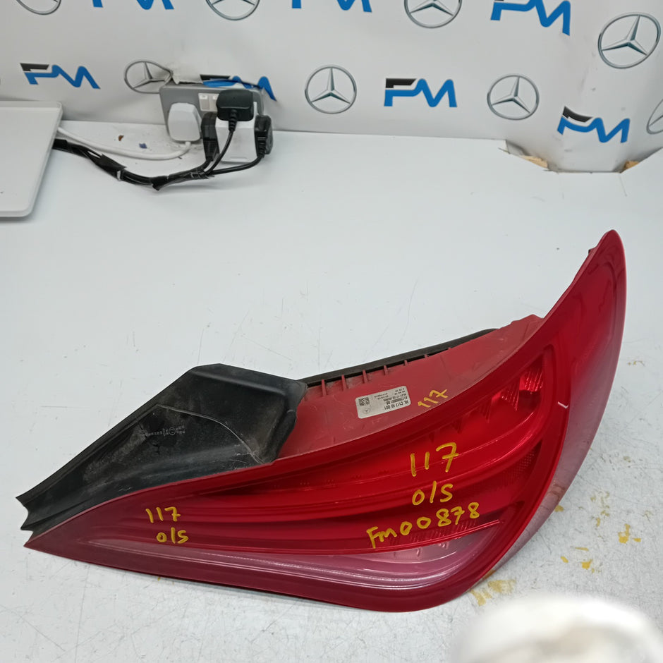 MERCEDES CLA W117 DRIVER SIDE OS REAR TAIL LIGHT A1179060601 2017 FMT00878