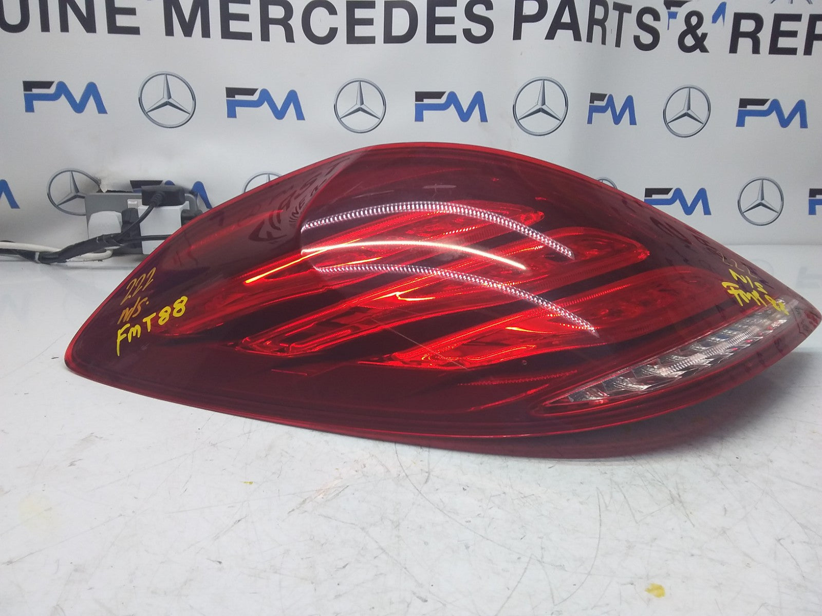MERCEDES S-CLASS W222 REAR PASSENGER N/S TAIL LIGHT A2229065401 2016 FMT88