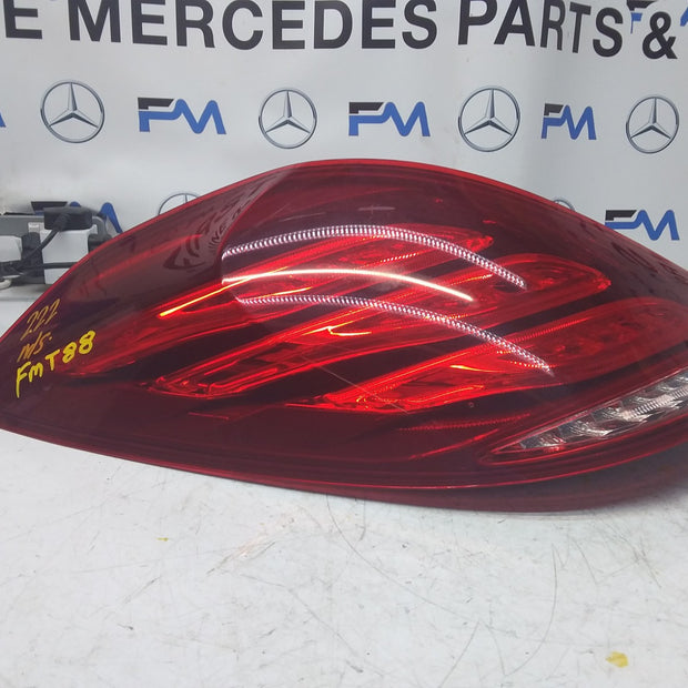 MERCEDES S-CLASS W222 REAR PASSENGER N/S TAIL LIGHT A2229065401 2016 FMT88