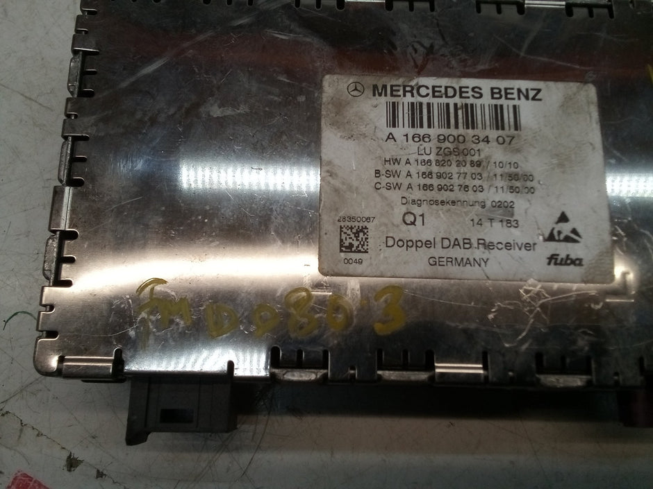 MERCEDES BENZ M-CLASS W166 2013 DIGITAL RADIO CONTROL UNIT A1669003407 FM00803
