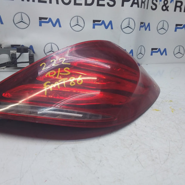 MERCEDES S-CLASS W222 REAR DRIVER O/S TAIL LIGHT A2229065501 2016 FMT86