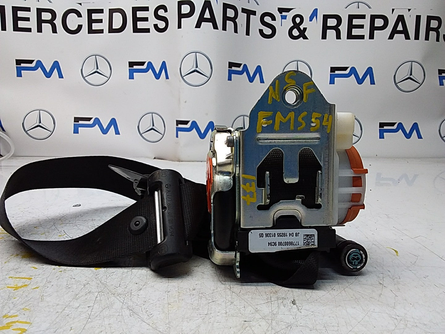 MERCEDES A CLASS  FRONT LEFT SEAT BELT WITH PRETENSIONER A1778600700 FMS54 NSF