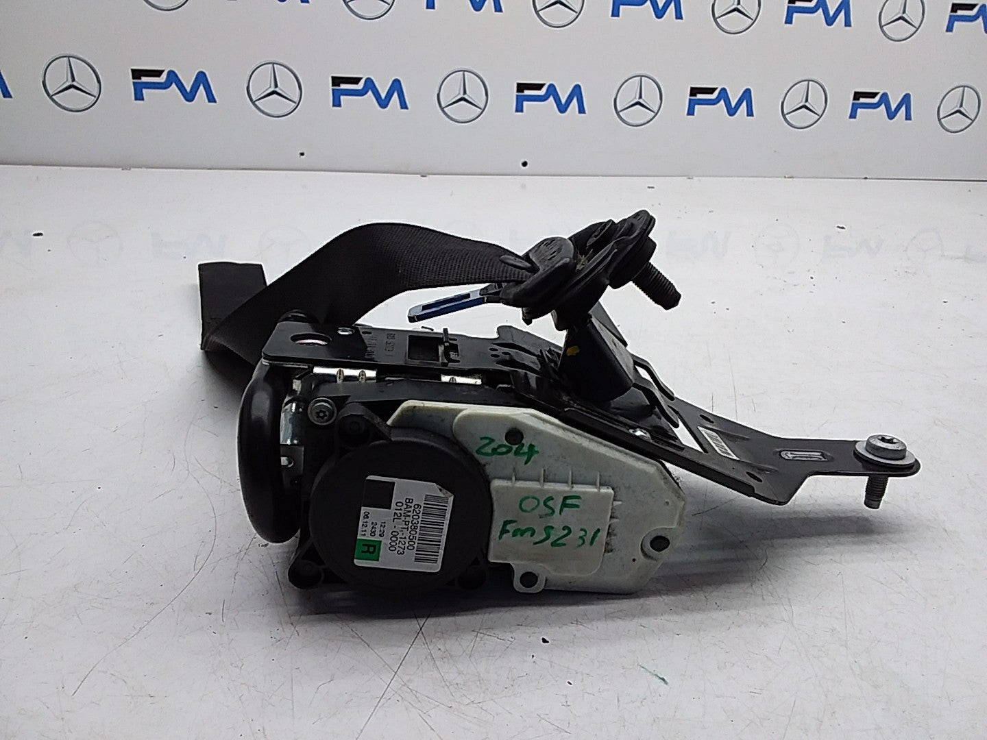 MERCEDES C-CLASS W204 SEAT BELT FRONT RIGHT DRIVER SIDE A2048601685 FMS231 OSF