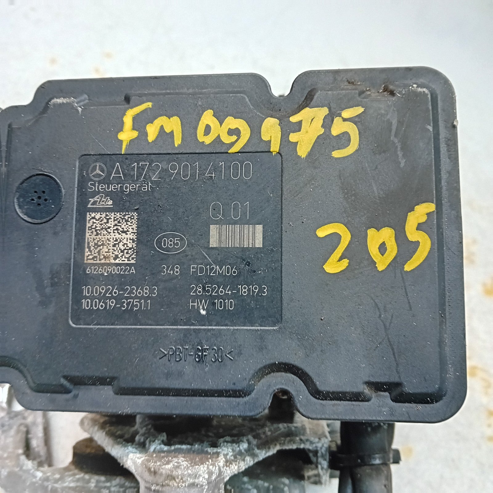 MERCEDES C-CLASS W205 ABS PUMP MODULE CONTROL UNIT A1729014100 FM00975