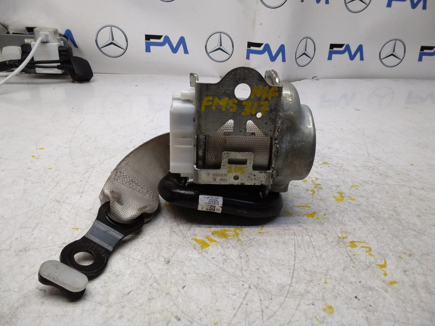 MERCEDES C CLASS W205 REAR PASSENGER SIDE SEAT BELT A2058600585 FMS317 NSR