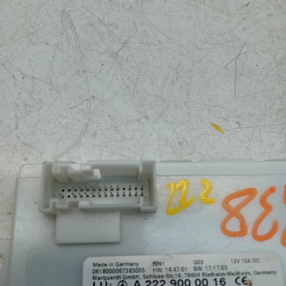 MERCEDES BENZ S-CLASS KEYLESS GO CONTROL UNIT W222 A2229000016 FM00860
