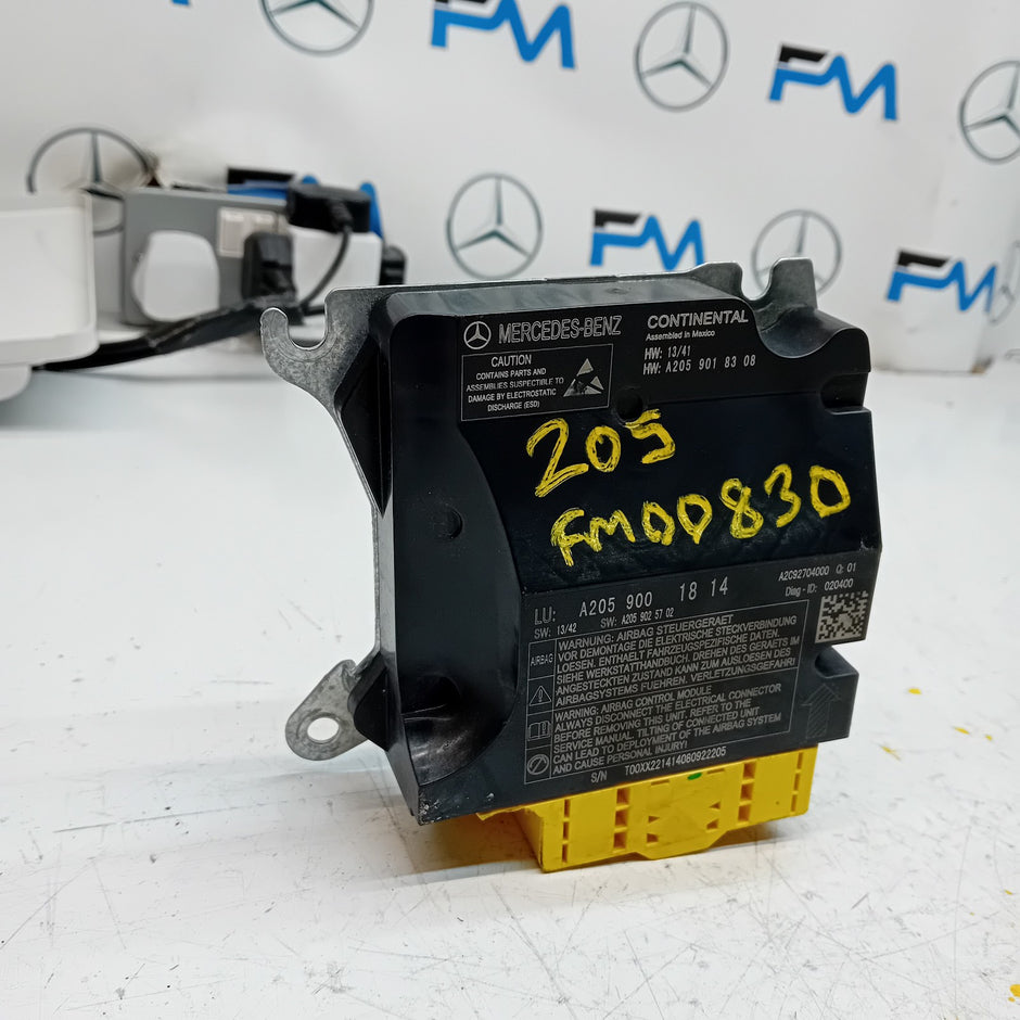 MERCEDES C-CLASS AIRBAG CONTROL MODULE W205 A2059001814 FM00830