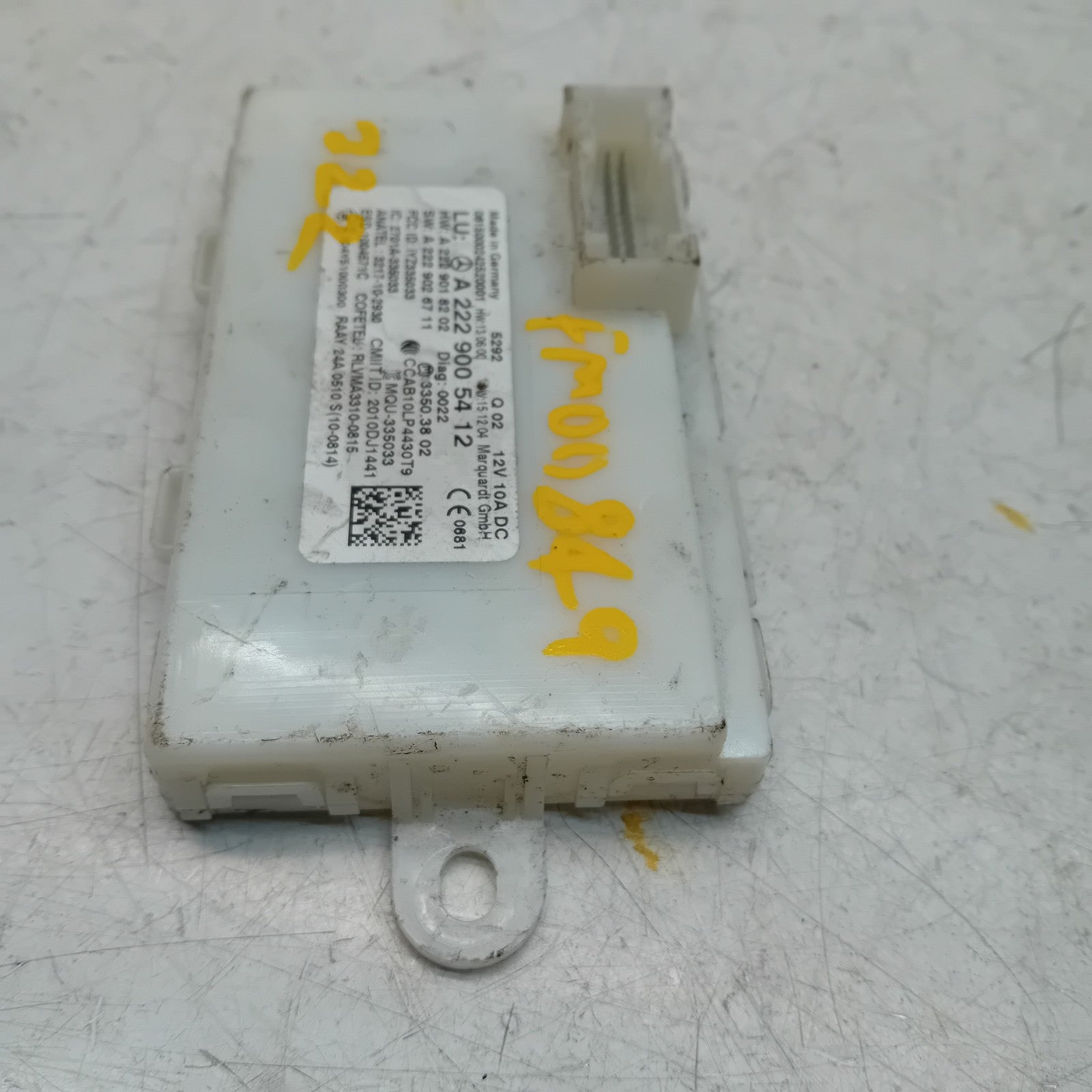 MERCEDES BENZ S-CLASS KEYLESS GO CONTROL UNIT W222 A2229005412 FM00849