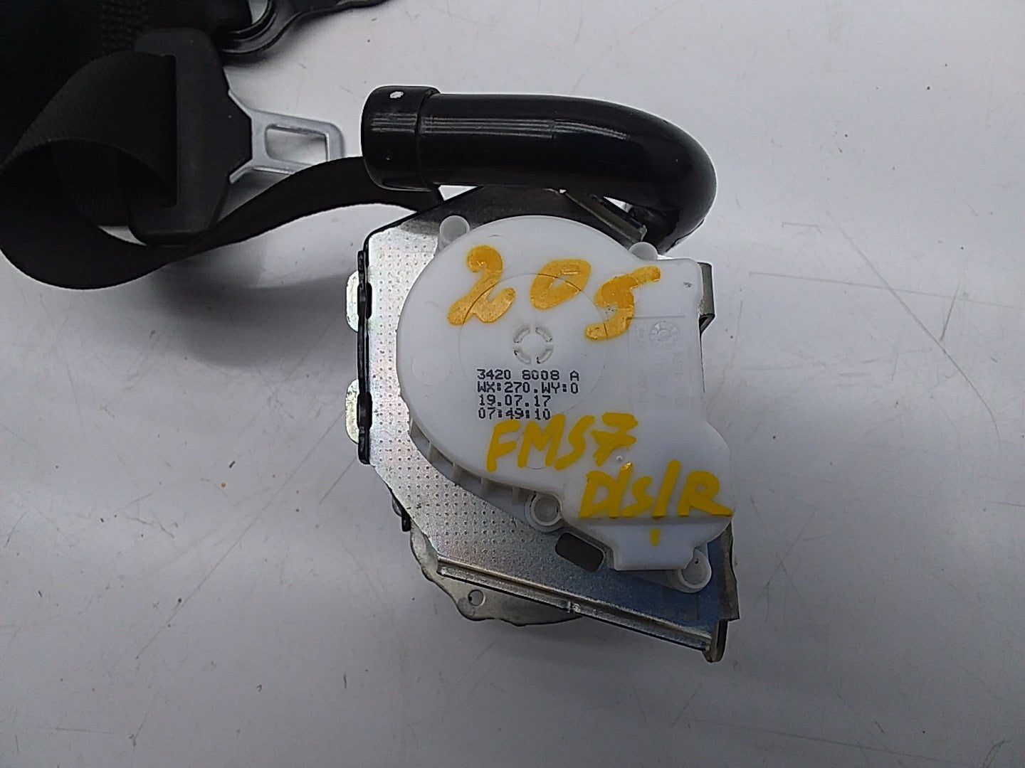 MERCEDES BENZ W205 C CLASS DRIVER REAR SIDE BELT RIGHT OSR A2058600685 FMS7
