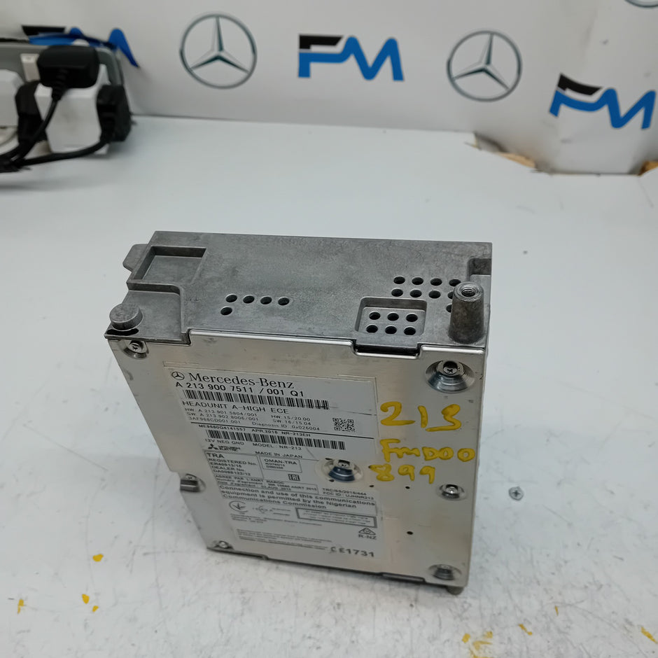 MERCEDES BENZ E-CLASS W213 2016 RADIO CD STEREO HEAD UNIT A2139007511 FM00899