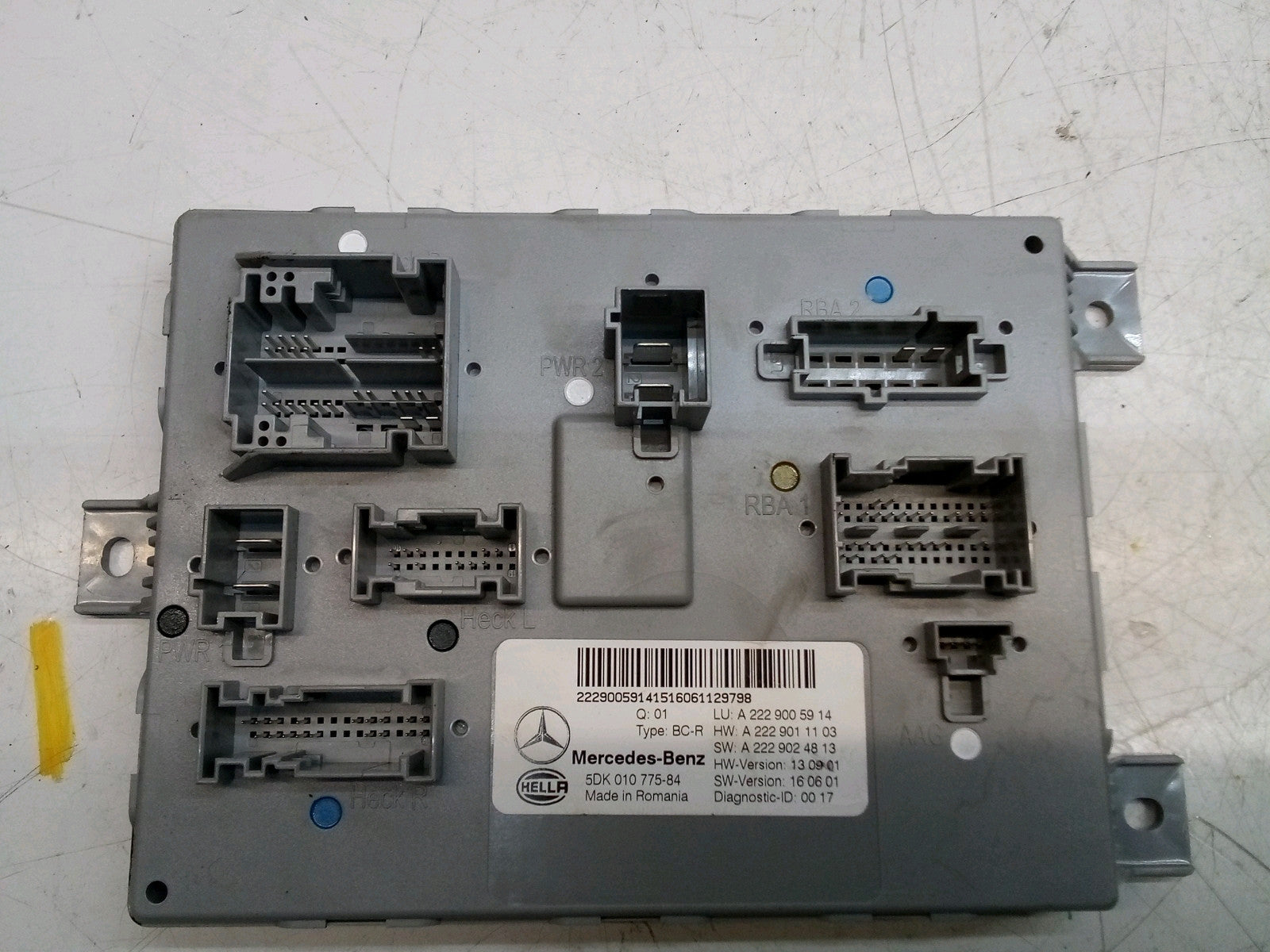 MERCEDES S-CLASS REAR SAM CONTROL MODULE W222 A2229005914 FM00768