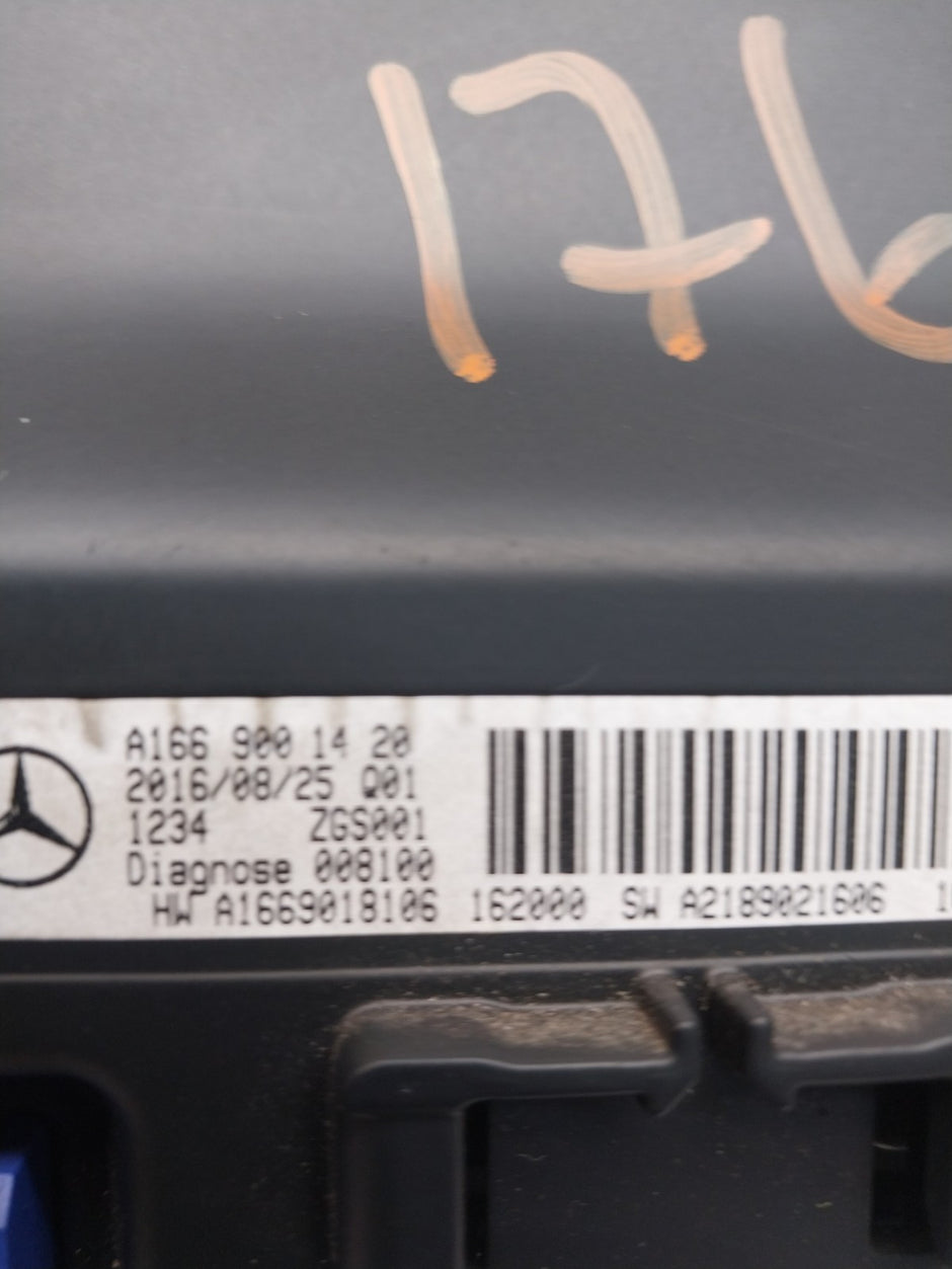 MERCEDES M-CLASS W166 DISPLAY SCREEN A1669001420 2016 FM00712