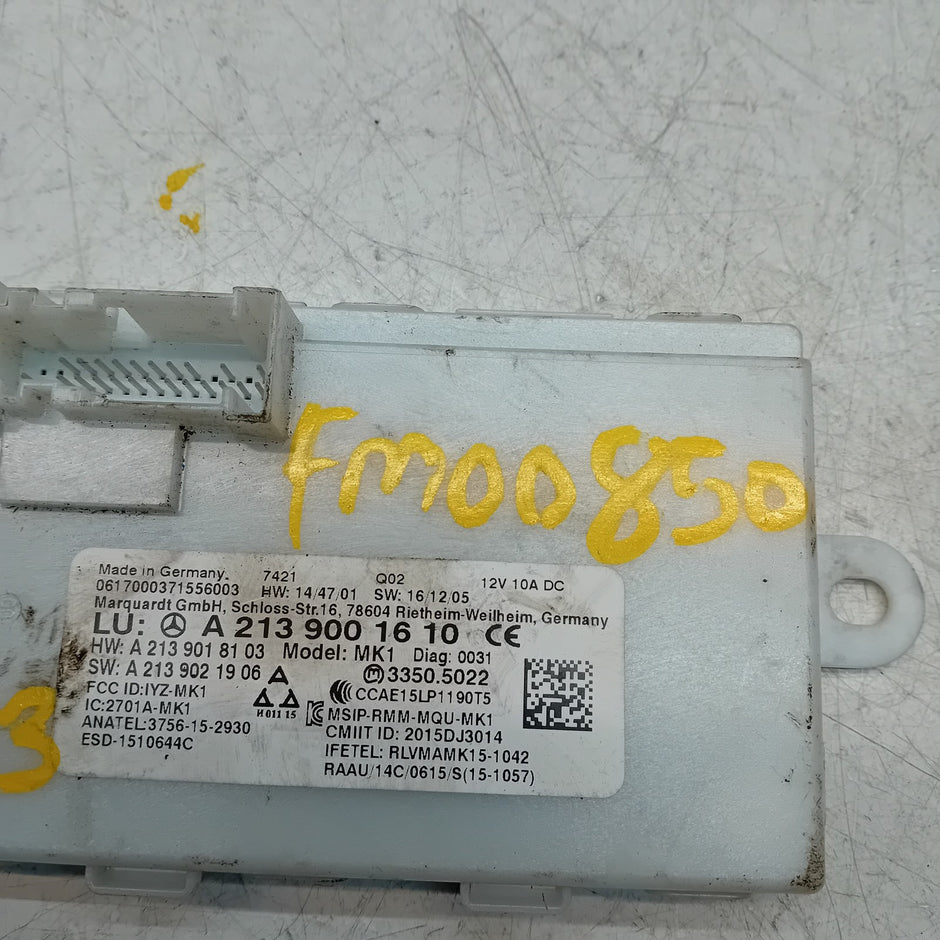 MERCEDES BENZ E-CLASS KEYLESS GO CONTROL UNIT W213 A2139001610 FM00850