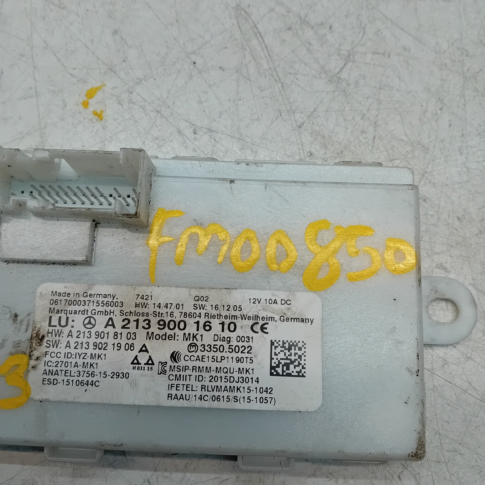 MERCEDES BENZ E-CLASS KEYLESS GO CONTROL UNIT W213 A2139001610 FM00850