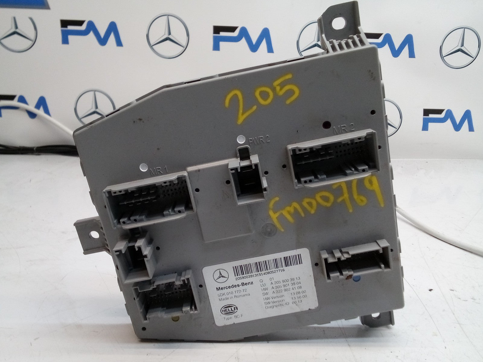 MERCEDES C-CLASS REAR SAM CONTROL MODULE W205 A2059003913 FM00769