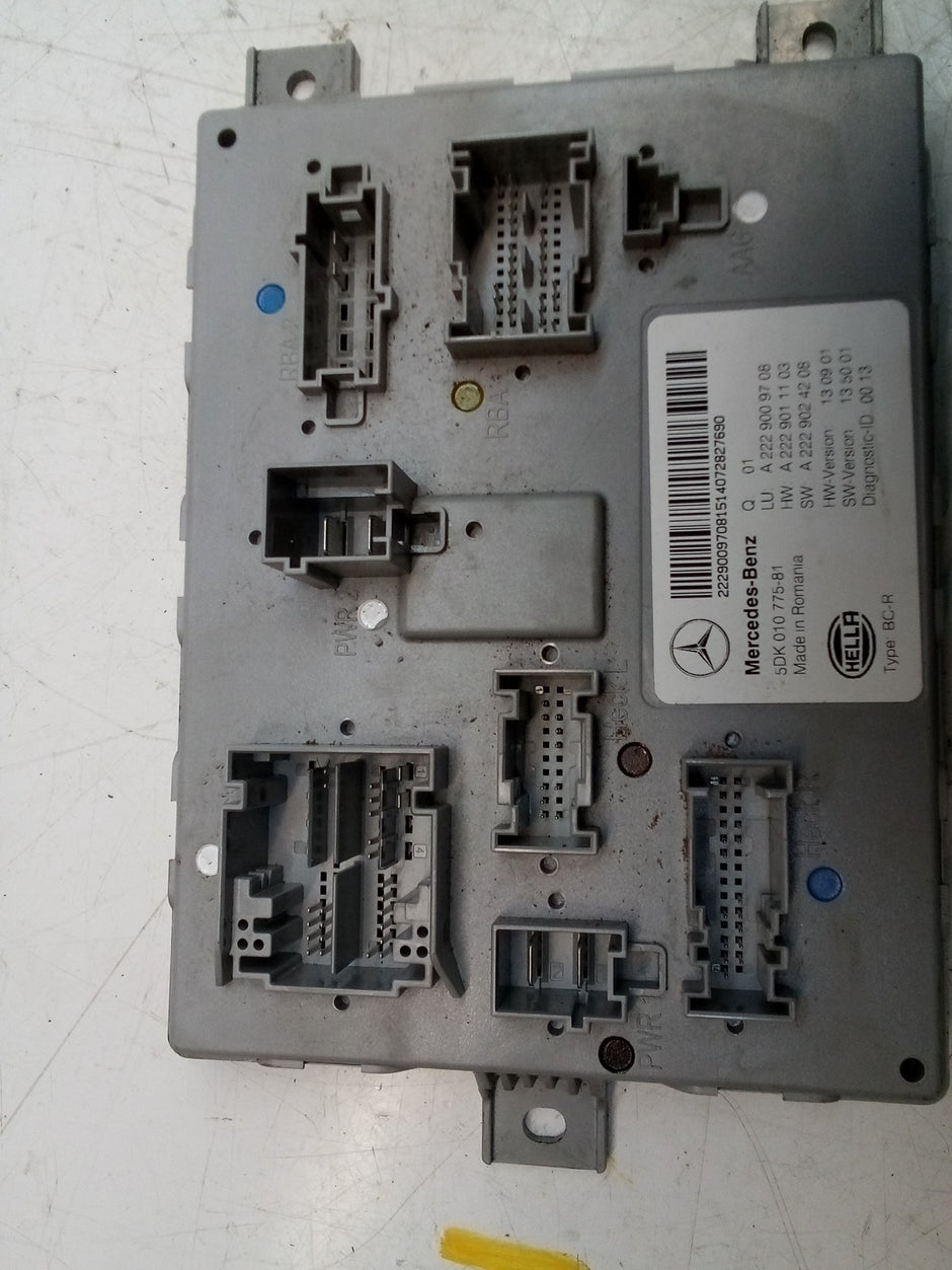 MERCEDES S-CLASS REAR SAM CONTROL MODULE W222 A2229009708 FM00767