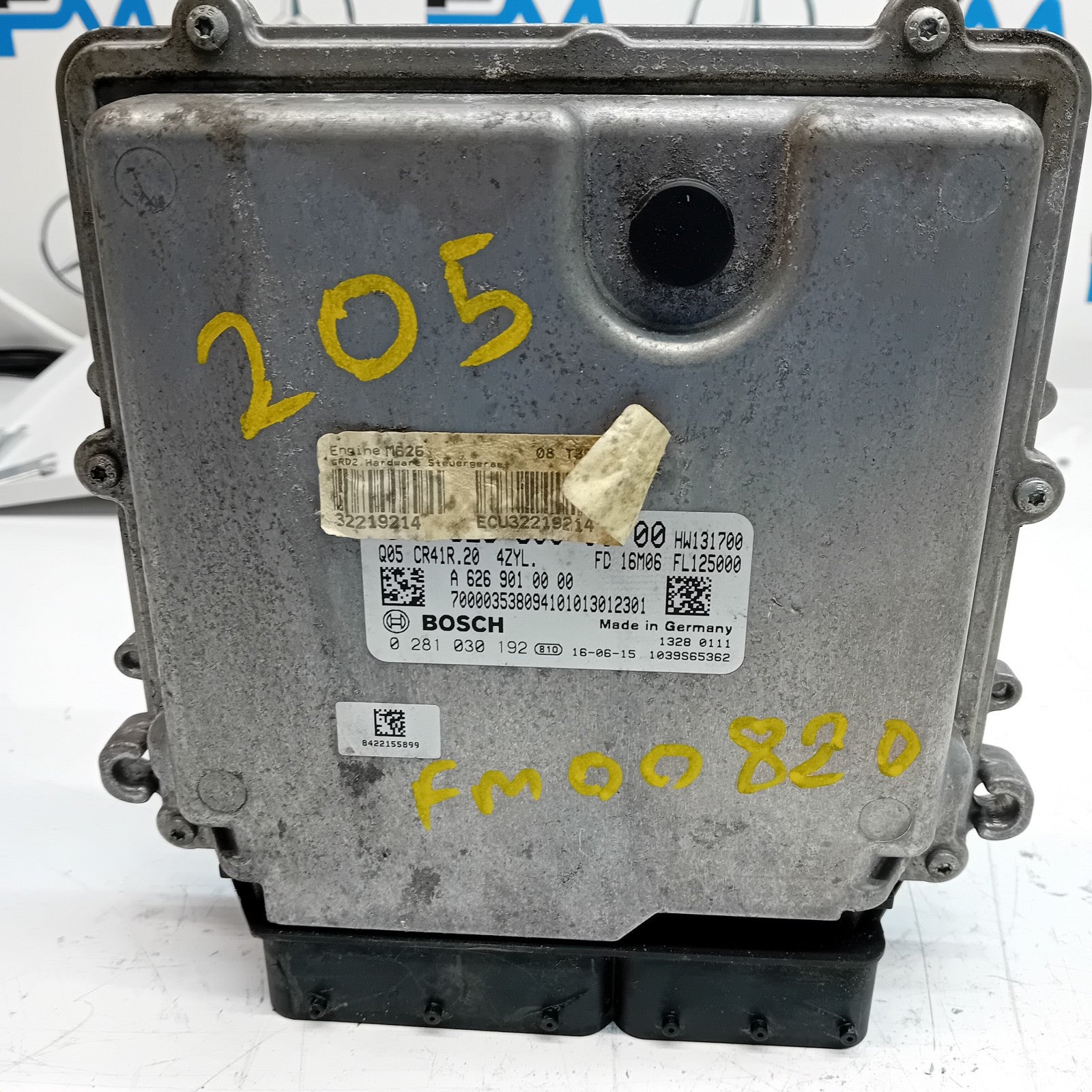 MERCEDES  C CLASS W205 W213 2018 ENGINE  ECU CONTROL MODULE A626900000 FM00820