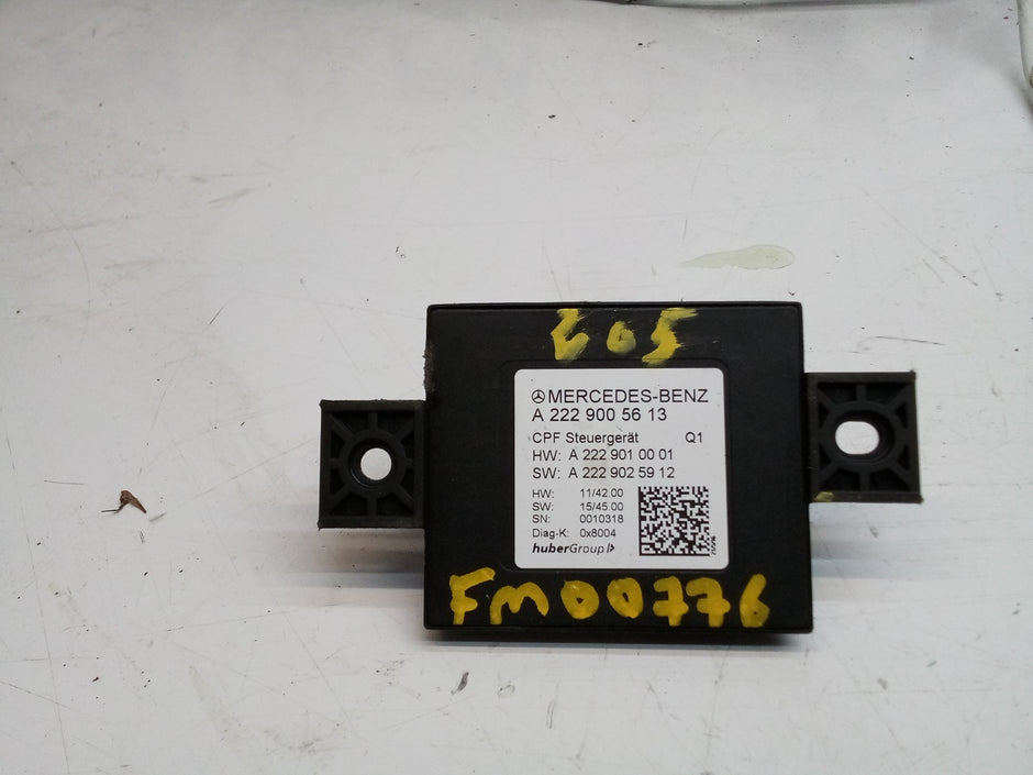 MERCEDES C S CLASS CAMERA REAR CONTROL MODULE ECU A2229005613 FM00776