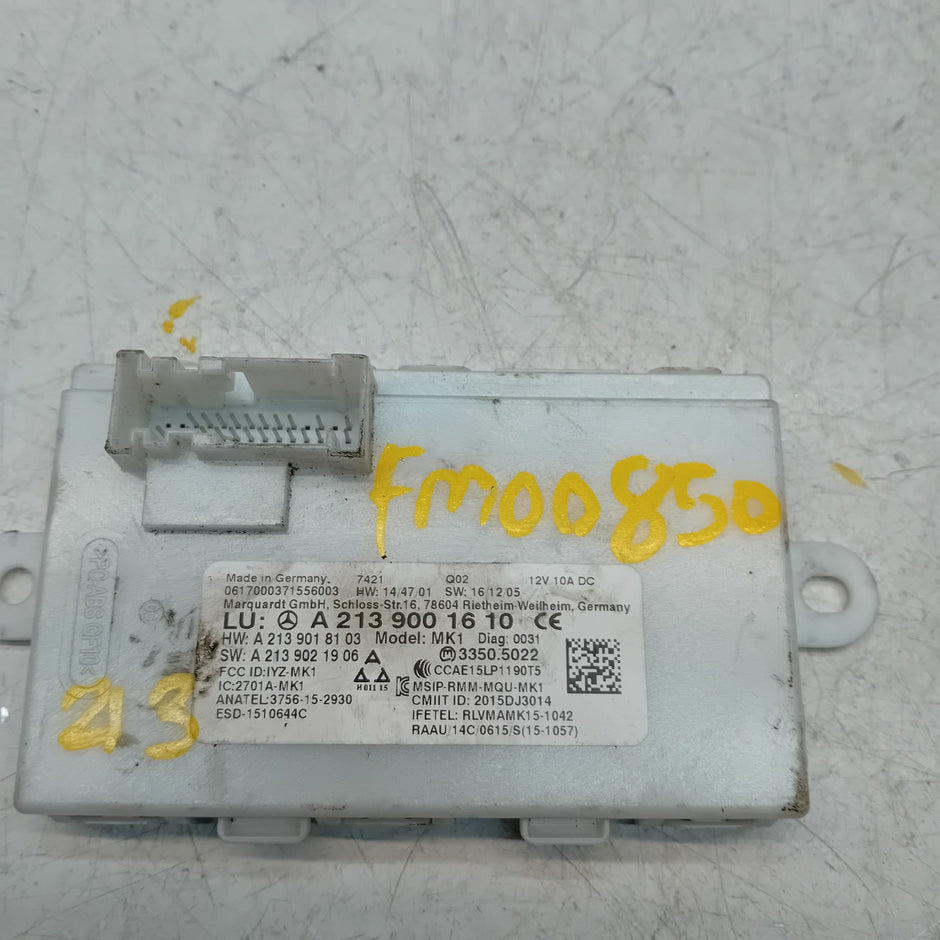 MERCEDES BENZ E-CLASS KEYLESS GO CONTROL UNIT W213 A2139001610 FM00850