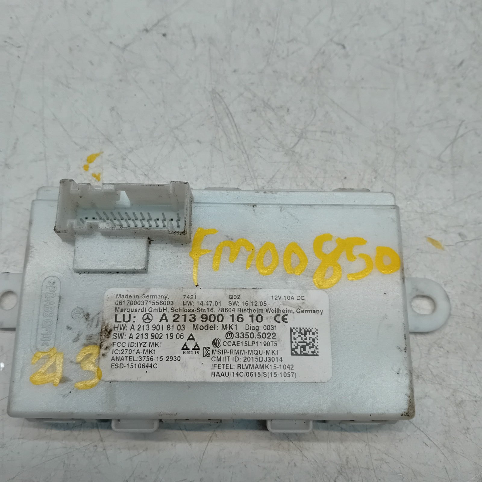 MERCEDES BENZ E-CLASS KEYLESS GO CONTROL UNIT W213 A2139001610 FM00850
