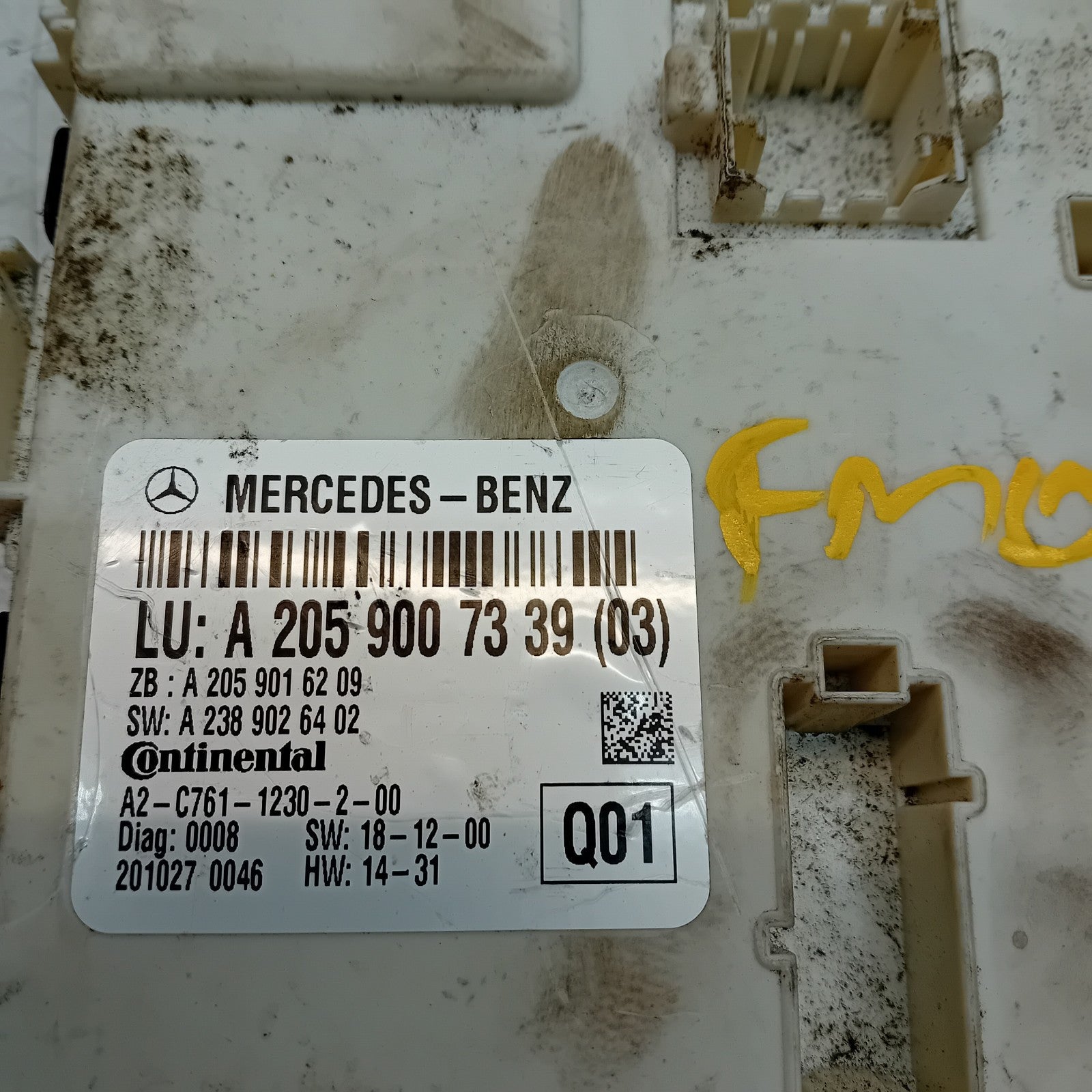 MERCEDES C-CLASS SAM CONTROL MODULE W205 A2059007339 FM00888