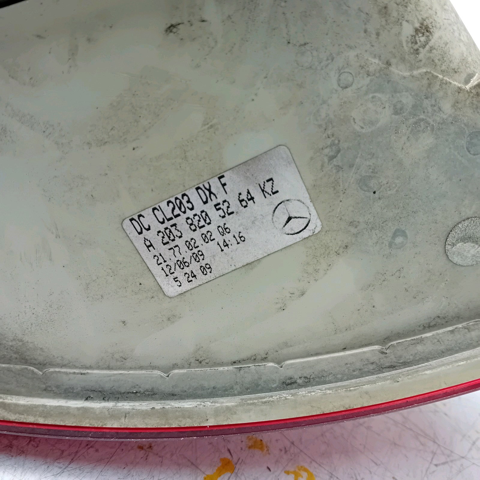 MERCEDES C-CLASS W203 2009 DRIVER OS REAR TAIL LIGHT A2038205264 FMT157