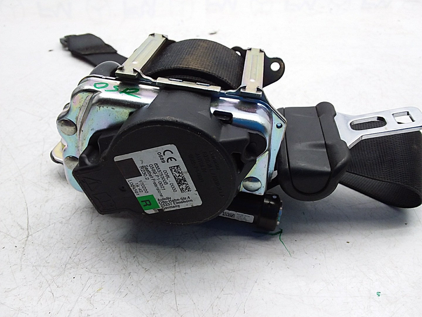 MERCEDES C-CLASS W205 SEAT BELT REAR RIGHT DRIVER SIDE A2058601601 FMS281 OSR