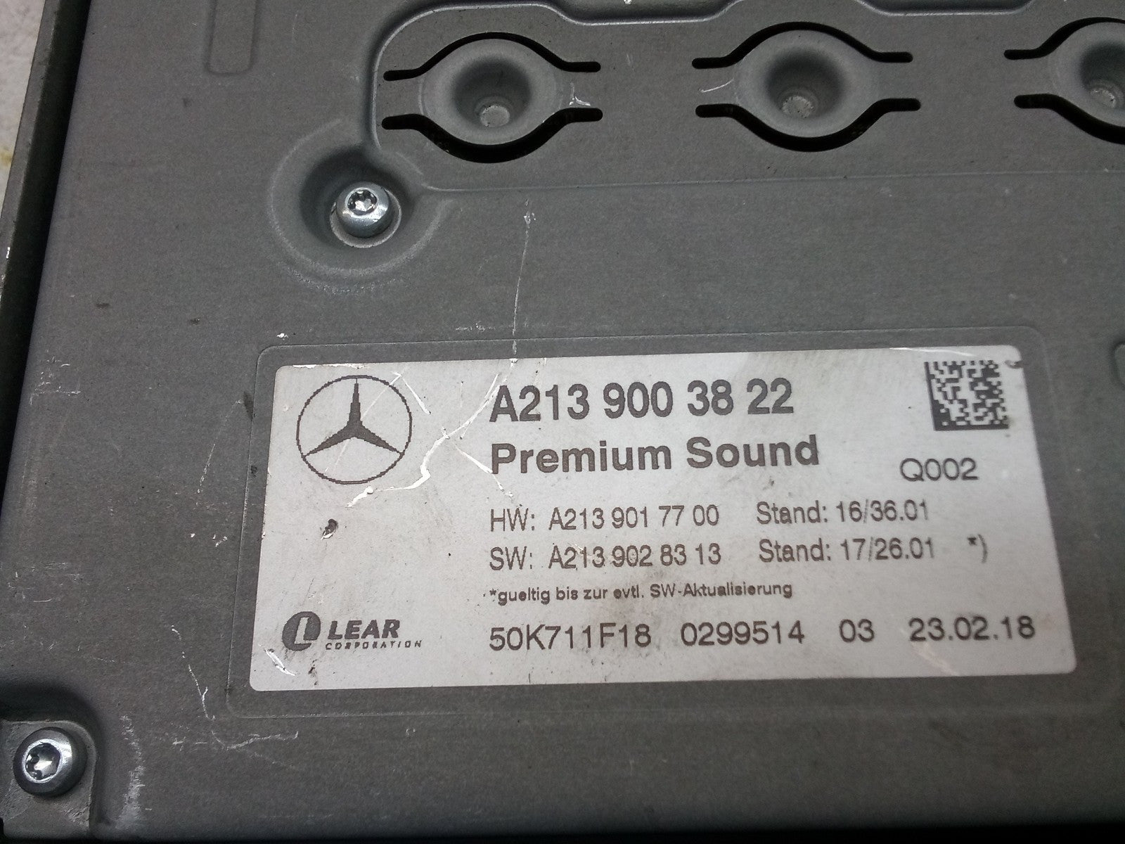 MERCEDES BENZ E-CLASS W213 SOUND SYSTEM AMPLIFIER A2139003822 FM00800