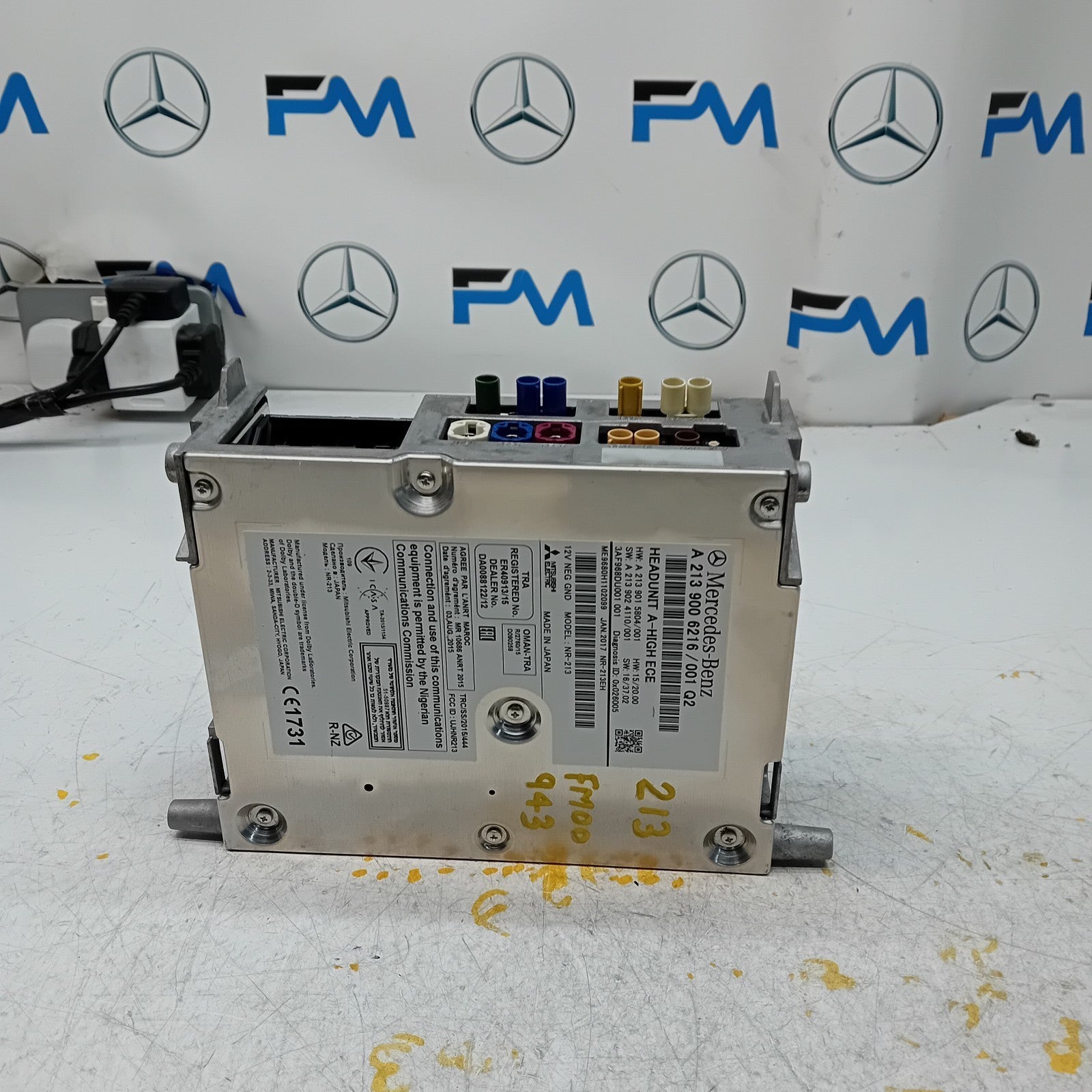 MERCEDES BENZ E-CLASS W213 2017 RADIO CD STEREO HEAD UNIT A2139006216 FM00943
